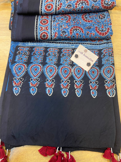 Modal Ajrakh silk Dupatta