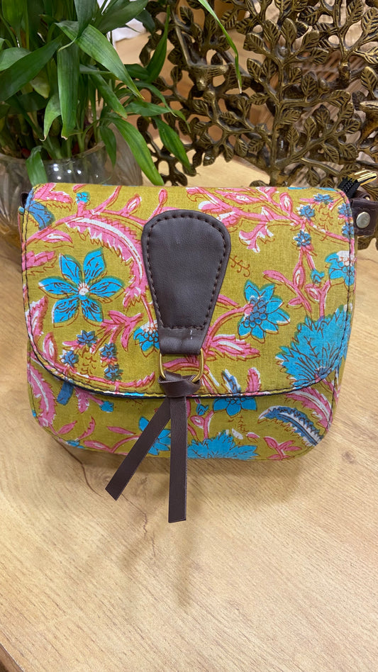 Hand Block Printed Sling Bag