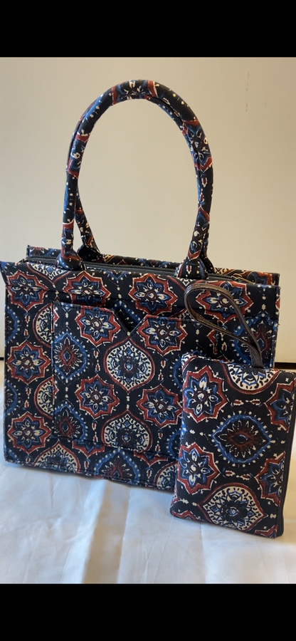 Hand Block Printed Hand Bag