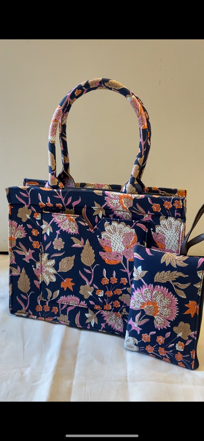 Hand Block Printed Hand Bag