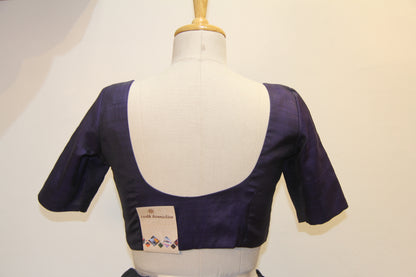 Pure silk Blue princess padded blouse