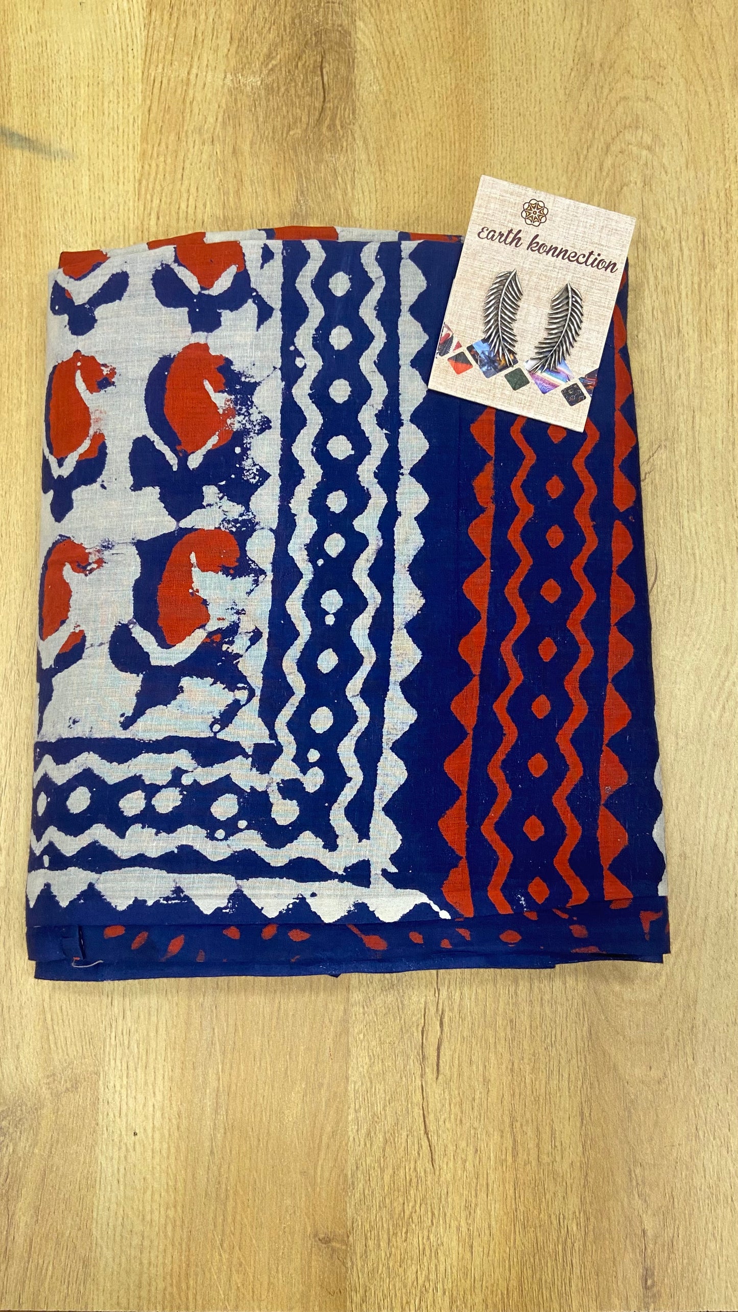 Block print Mulmul Cotton saree
