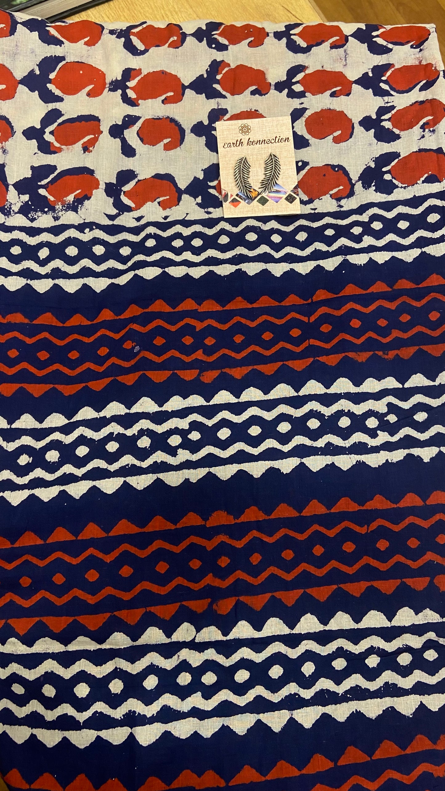Block print Mulmul Cotton saree