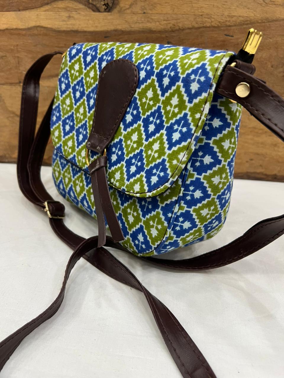 Hand Block printed Sling Bag