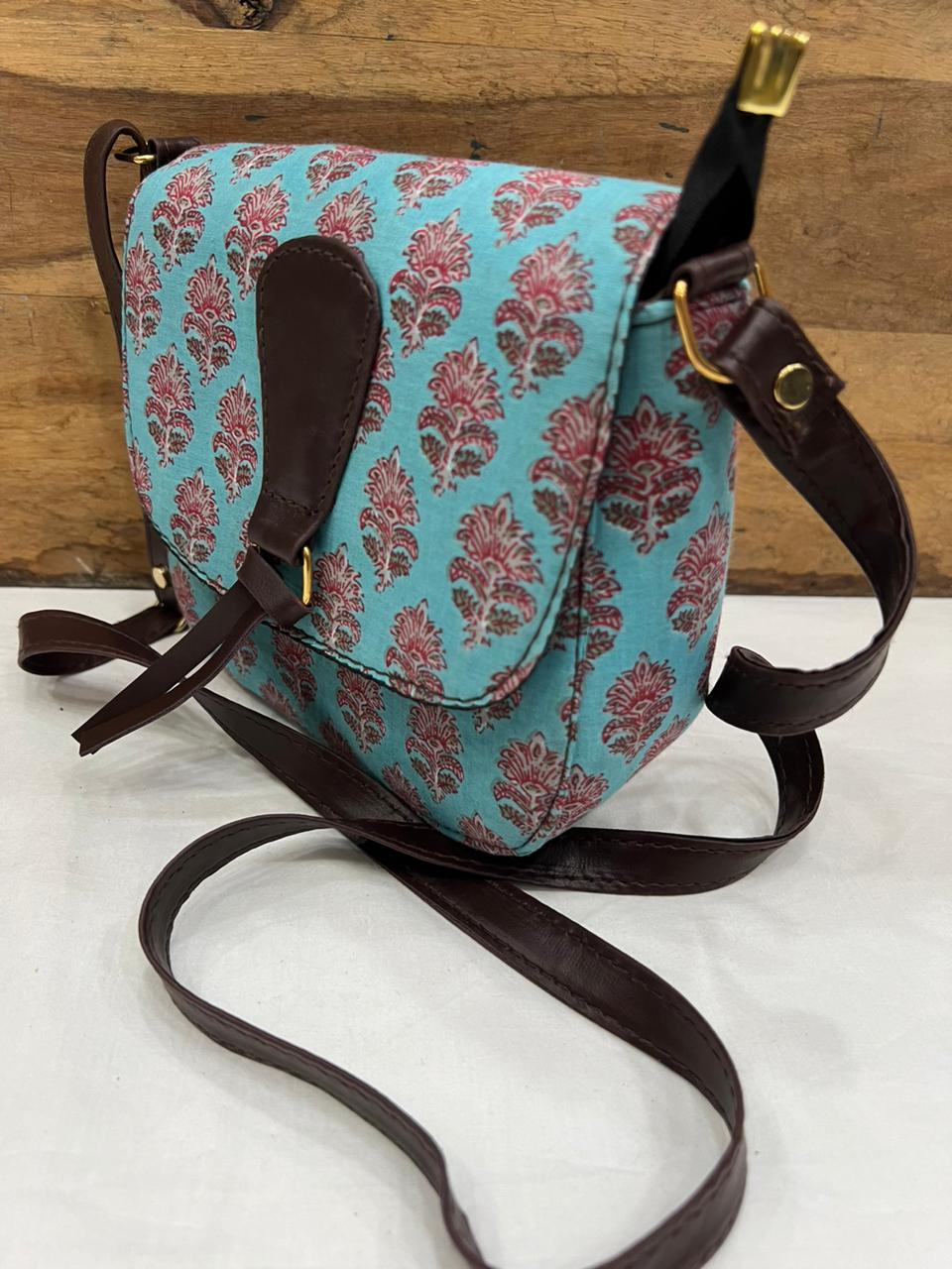 Hand Block Printed sling Bag