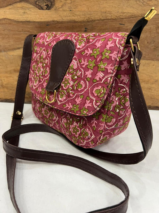 Hand Block Printed Sling Bag