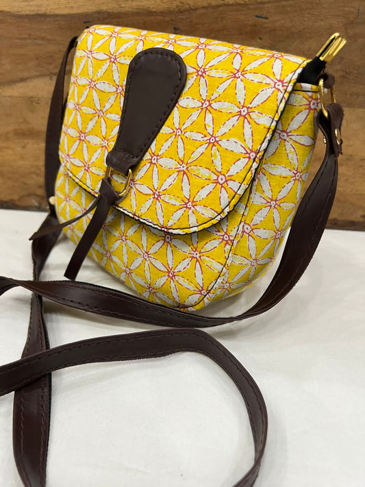 Hand Block Printed Sling Bag