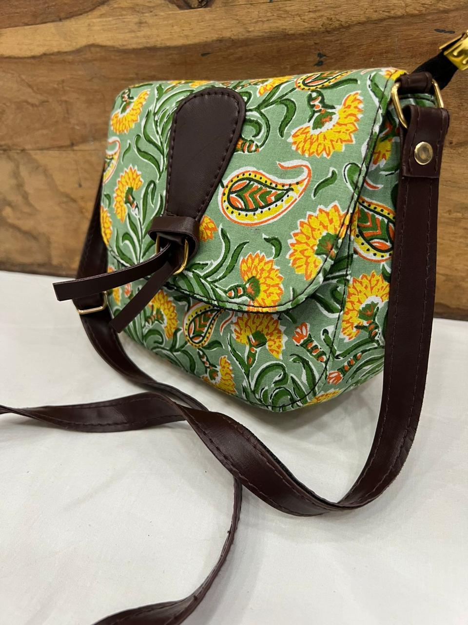 Hand Block Printed Sling Bag