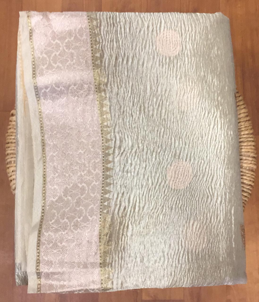 Crushed Tissue Banarasi Saree