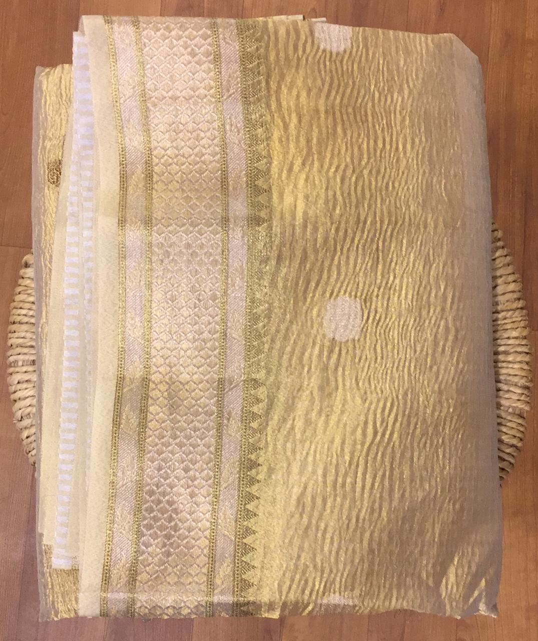 Crushed Tissue Banarasi Saree