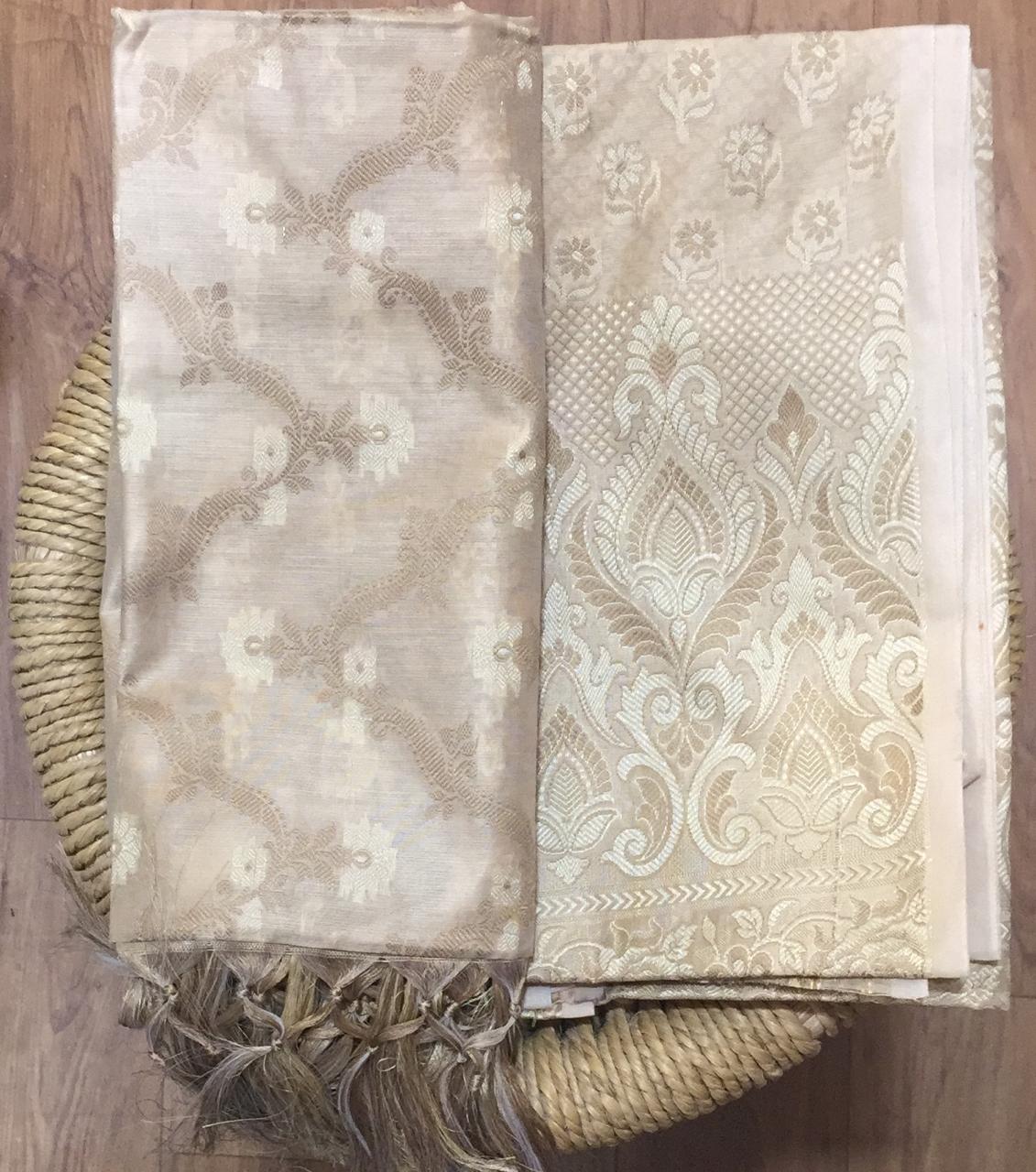 Chanderi Silk Alfi Buti Banarasi