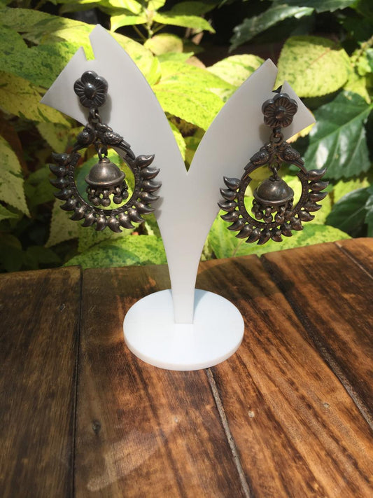 Silver Parrot - Ring Jhumka