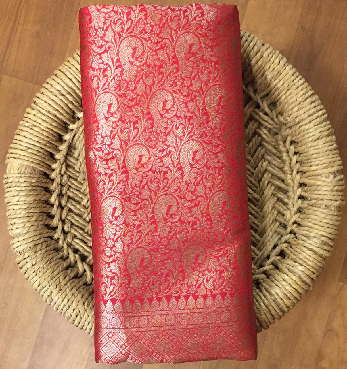 Pure Silk Tanchoi Banarasi Saree