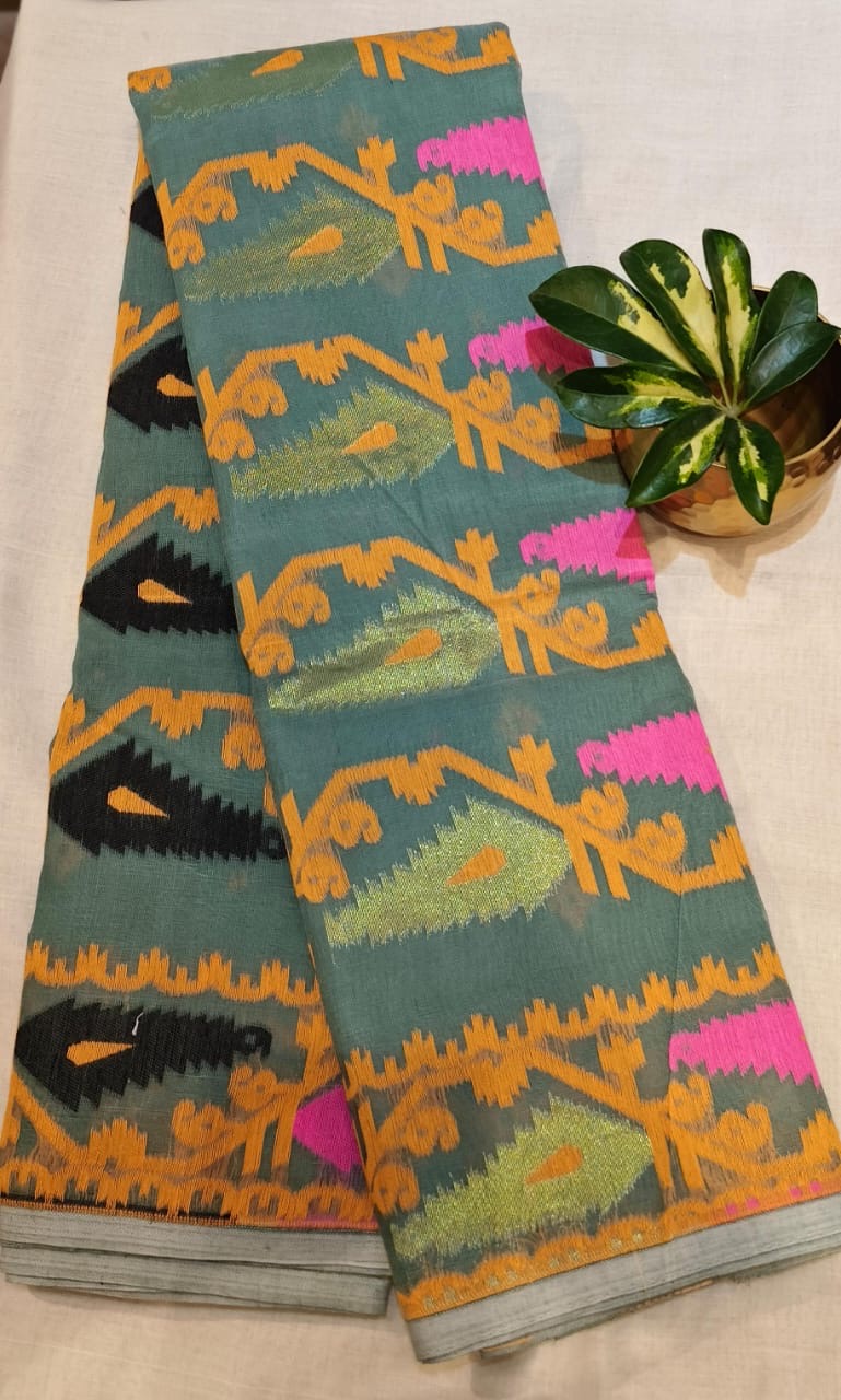 Cotton jamdani saree