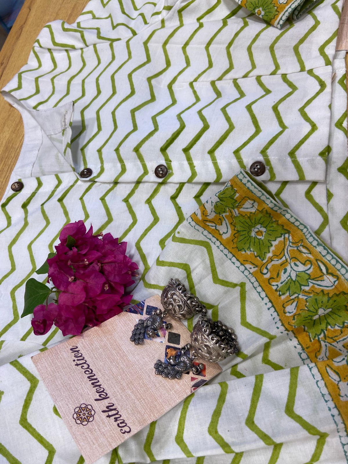 Block printed crop top (blouse)