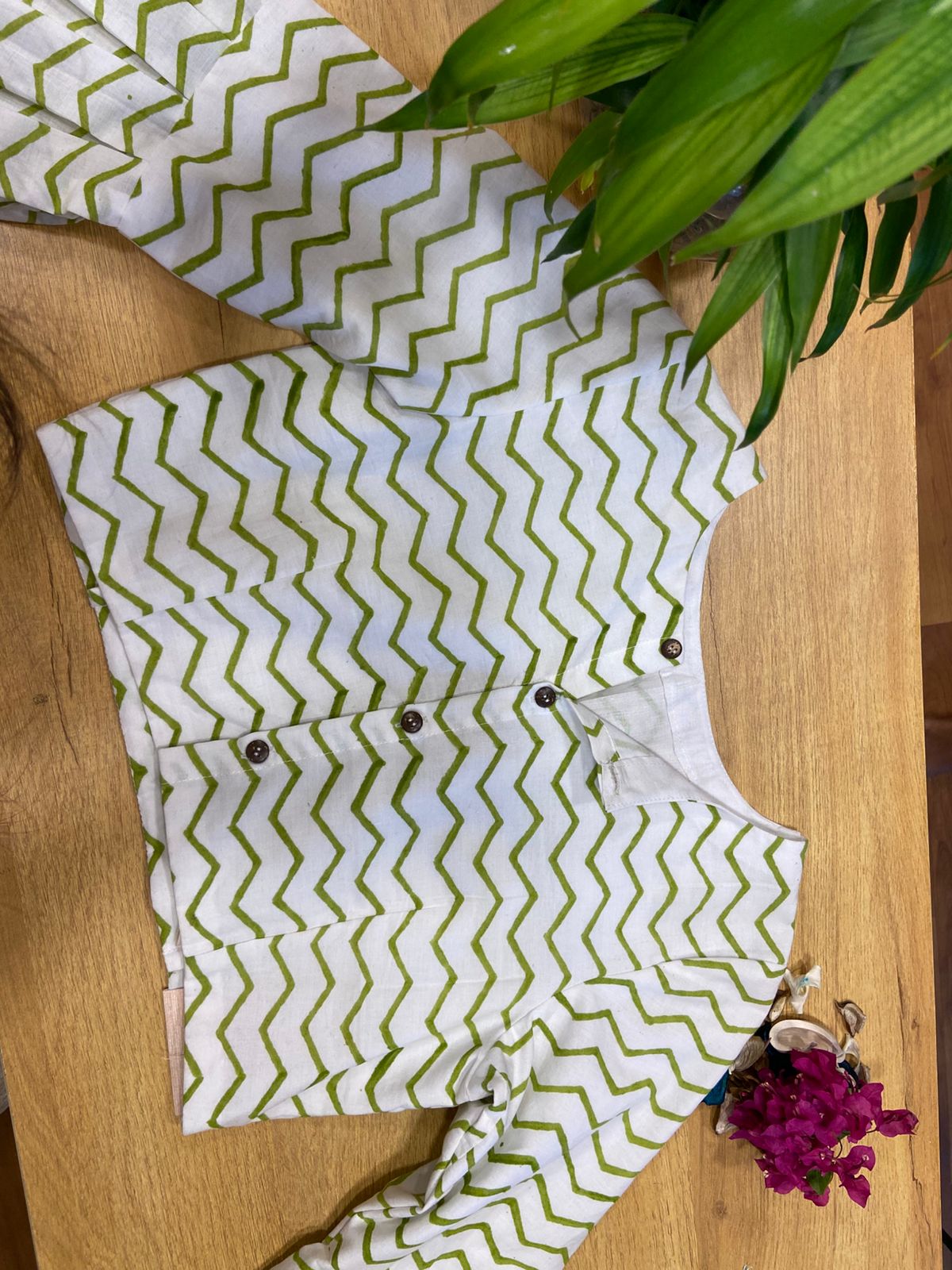 Block printed crop top (blouse)