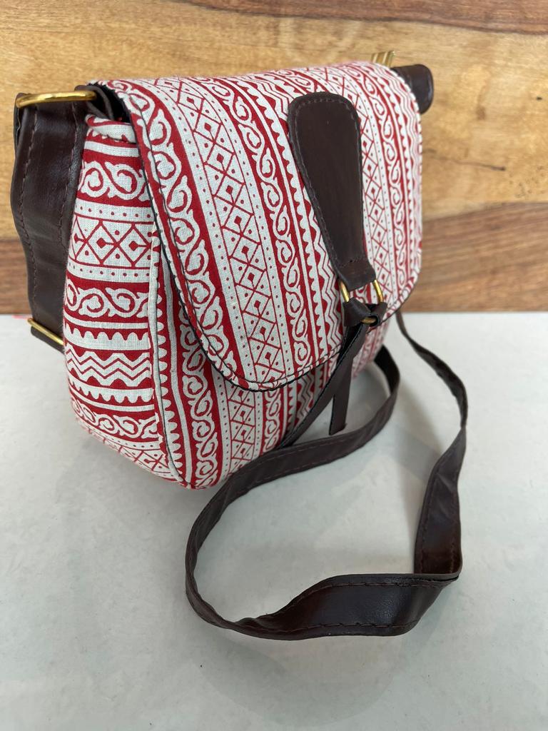 Hand Block printed Sling bag