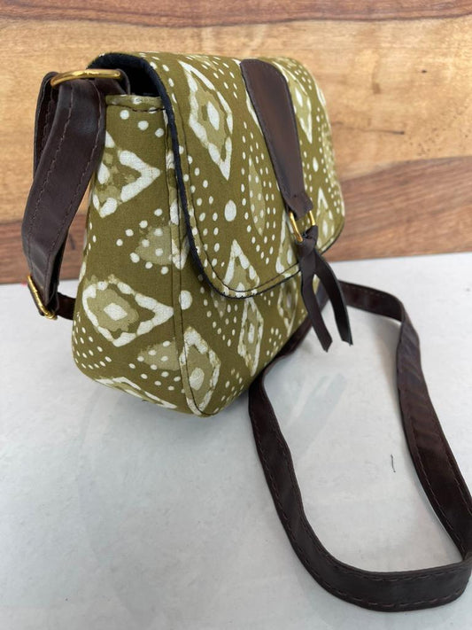 Hand Block printed sling bag